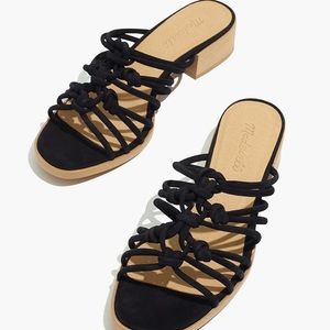 Madewell Dakota Block Heel Sandals Black 6.5